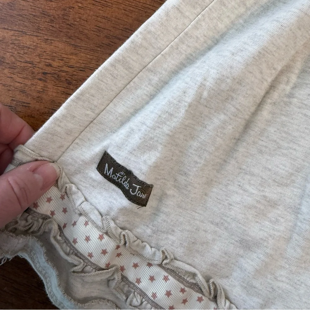 Charming Matilda Jane Fresh Snow dress oatmeal cream tan Kids Dress size 4